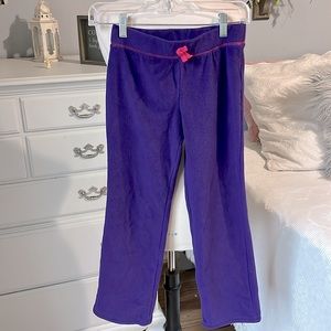 1989 Place Purple Fleece Pants Winter Straight Leg Comfy Girls Large 10 12